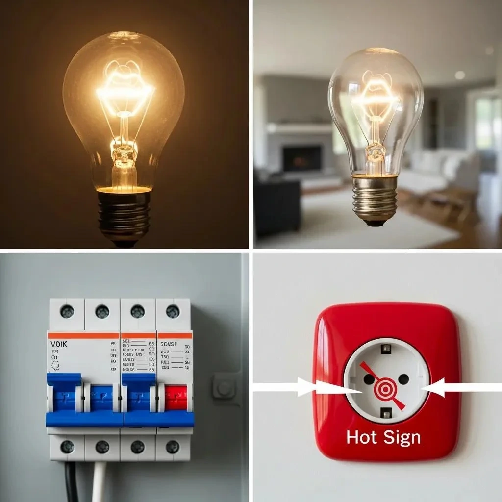 Common electrical warning signs in a Fresno home, like flickering lights and tripped breakers