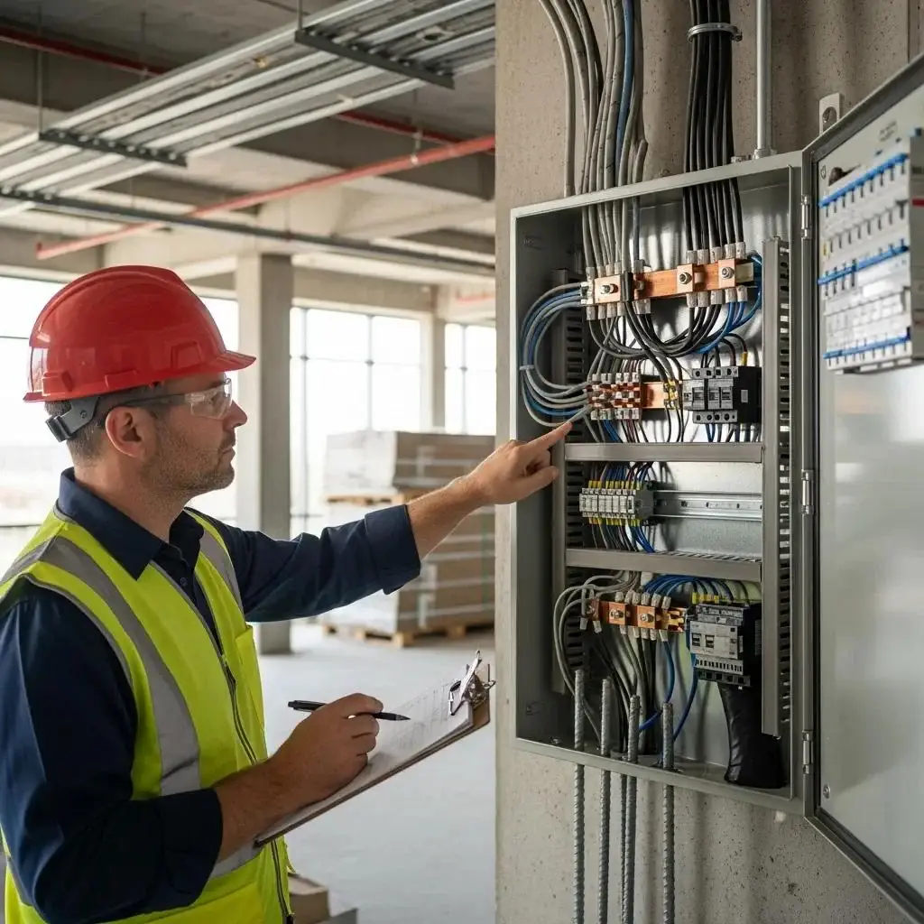 Fresno electrical inspector checking commercial installations against plans and code