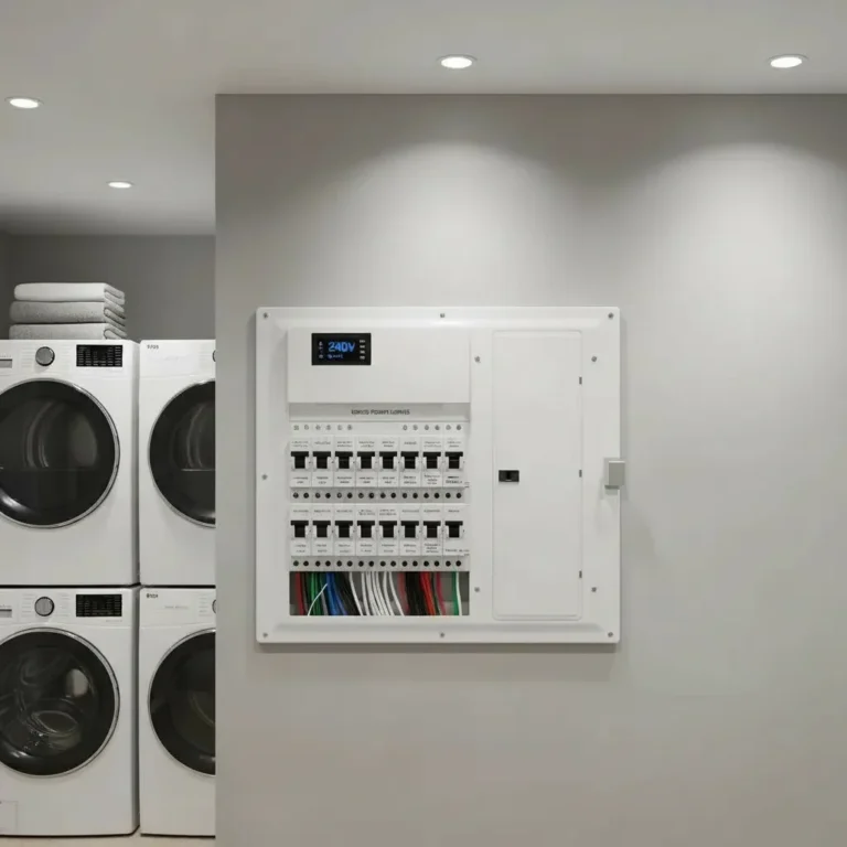modern electrical panel in a home setting highlighting safety and efficiency
